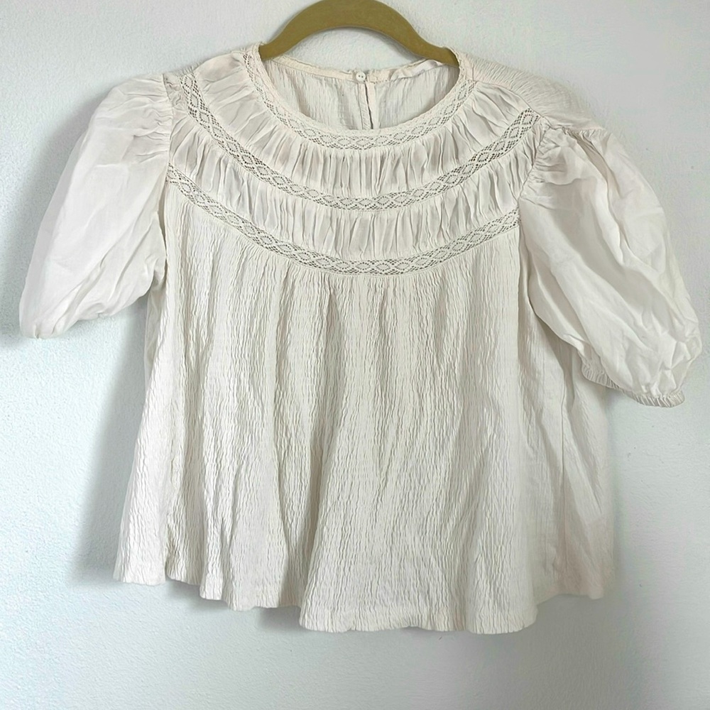 Mango Puff Sleeve blouse
